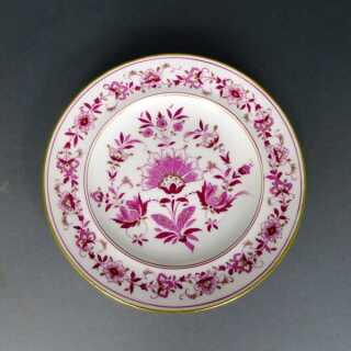 Kleiner Teller Porzellan Meissen indisch purpur