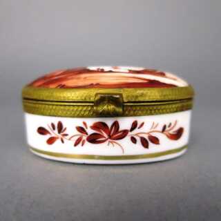 Hand painted small porcelain box from France
