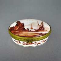 Hand painted small porcelain box from France