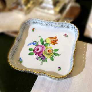 Porcelain dish with flower decor from Herend