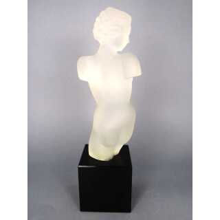 Woman figurine glass Art Deco Eleon von Rommel for Curt Schlevogt