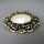 Antike große Jugendstil Brosche in Silber mit Rosen und einer Mabé-Perle