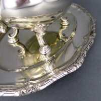 Sauce boat with silver serving dish Johann Wagner Berlin around 1900