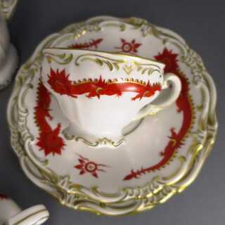 2-persons-set porcelain Meissen GDR red dragon