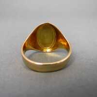 Goldener Ring für Monogramm Siegelring für Damen und Herren ungraviert Russland