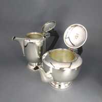 Art Deco Tee Kaffee Set 4teilig Silber