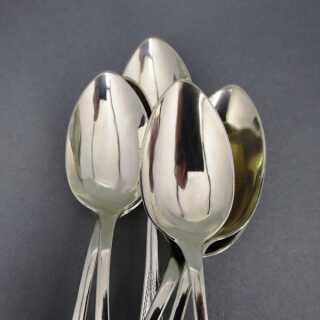 Silver dessert spoons lilly of the valley decor