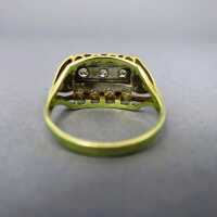 Prächtiger Art Deco Ring mit Brillanten in 585/- Gold