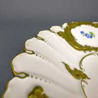 Meissen porcelain plate nasturtium and gold
