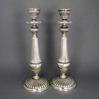 Zwei elegante hohe Kerzenleuchter Silber 925