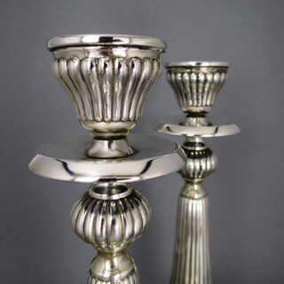 Zwei elegante hohe Kerzenleuchter Silber 925
