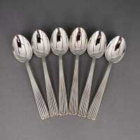 Set of 6 mocha spoons 800 silver from Italy