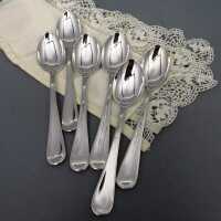 Set of 6 mocha spoons from Italy in silver