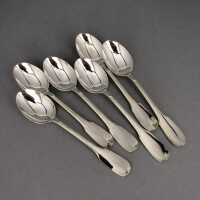 Spade handles 800 silver mocha spoons Italy
