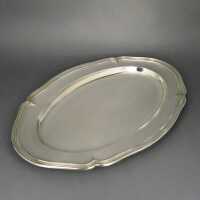 Antikes Silber - Annodazumal Antikschmuck: Großes ovales Tablett in Silber kaufen