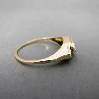 Antiker Damen Ring in Gold Aquamarin Rubine