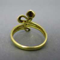 Antiker Damen Schlangenring in Gold besetzt mit Brillanten sehr schöne Arbeit