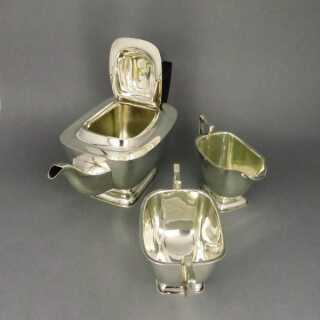 3-teiligesTeeset Art Deco Silber England