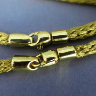 Seltenes Calgaro Schmuck Set mit Kette und Armband in Gold gewebt