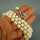 Akoya Perlenkette mit Verschluss aus 750/- Weißgold und Rubinen