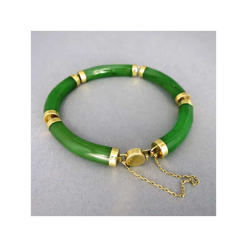 Gold Jade Bracelet - Etsy