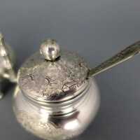 Antike Jugendstil Silber Salz Menage Vietnam