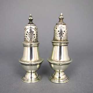 Antique salt and pepper shaker silver England