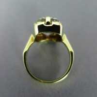 Modernismus prächtiger Damen Gold Ring mit einem großem natürlichen Aquamarin