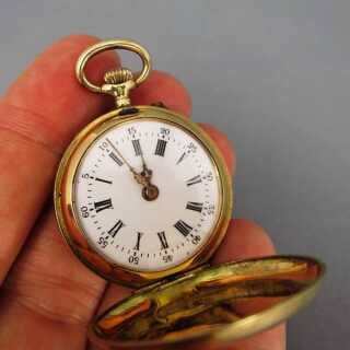 Antique ladys pocket watch in 14 k gold