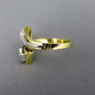 Diamond gold ring in Art Deco style