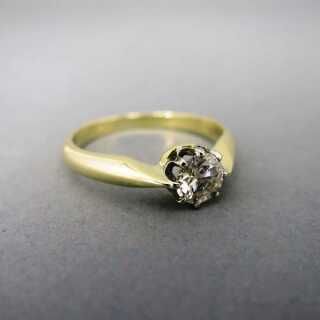 Art Deco Gold Ring mit Brillant