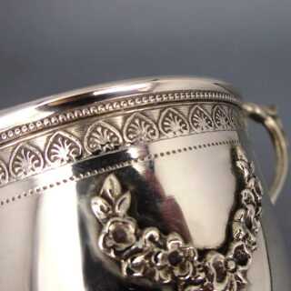 Wunderschöne Moccatasse in Silber 