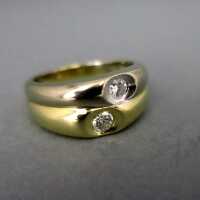 Schöner zweifarbiger vintage Damen Ring aus Gold mit...