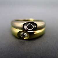 Schöner zweifarbiger vintage Damen Ring aus Gold mit...