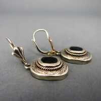 Unikat Damen Ohrringe in Silber besetzt mit Saphir Goldschmiedearbeit