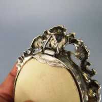 Ovaler Bilderrahmen in Silber aus Italien 