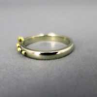 Unikat Goldschmiedearbeit zweifarbiger Damen Gold Ring mit Brillant vintage