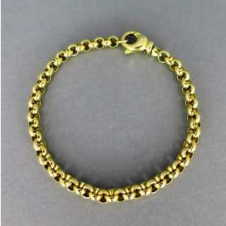 Schönes Damen oder Herren Armband aus dicker Erbskette in Gold