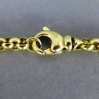 Schönes Damen oder Herren Armband aus dicker Erbskette in Gold