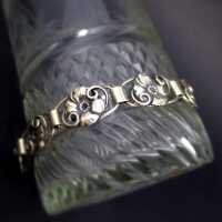 Art Deco Silber Armband Blütendekor Carl Johan Augus Varde Dänemark