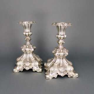 Jugendstil Leuchterpaar Silber Hugo Böhm