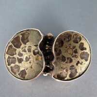 Vintage Schmuck in Silber - Annodazumal Antikschmuck: Designer Brosche in Silber mit Ammonit kaufen