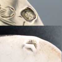 Antiker Tortenheber Frankreich Niederlande 1865 Silber verziert Akanthus Minerva