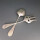 Antique serving cutlery fork spoon silver Lazarus Jacob Posen Frankfurt 1880 Germany