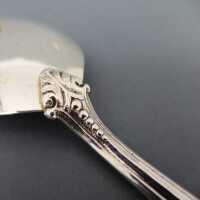 Antique silver serving spoon Thune Oslo Norway Art Nouveau handmade silversmith