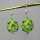 Vintage silver earrings with yellow citrine and green peridots flowers