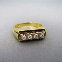 Schöner Damen Gold Ring mit 4 Brillanten