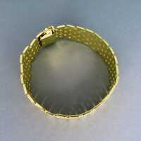 Rich massive 14 k gold link bracelet cuff vintage handmade jewelry