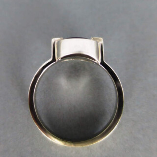 Eleganter Ring Weißgold Brillanten Onyx modernes Design Unikat Annodazumal Celle