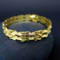 Breites Damen Gliederarmband in Gold Italien vintage Schmuck 